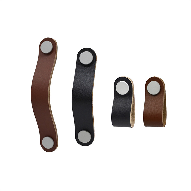 Ручка ручной работы для кожаного шкафа, дверной шкаф, кожаная ручка, ручка для мебели в спальню, оптовая продажа