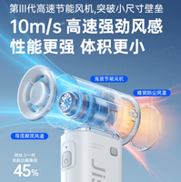 Ventilateur portable sans pales Jisu Life 9 Mini, haute vitesse, économie d'énergie, rechargeable, petit ventilateur électrique portable