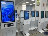 VISIGN personnalisé 21 27 32 43 pouces service de commande tout en un machine scanner QR écran tactile au sol kiosque d'auto-paiement