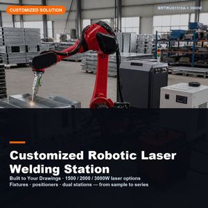 Système de soudage laser 4-en-1 à double oscillation 3000W avec robot BORUNTE 1510A, soude, coupe, nettoie, solution de soudage personnalisée - Product Image 1