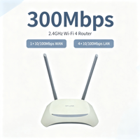 Routeur sans fil TL-WR842N N300 2,4 GHz 300 Mbps, 2 antennes, 1 port WAN, 4 ports LAN, routeur Ethernet rapide 100 Mbps avec fonction WDS Bridge pour la maison et le SOHO