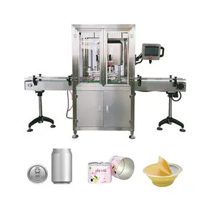 High speed small food can seal equipment electric canning filling and sealing machine
