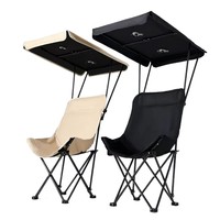 Chaise pliante à 2 ventilateurs à énergie solaire, chaise de camping, de pêche ou de plage portable avec cadre en acier et tissu Oxford pour l'extérieur