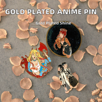 Broche en métal émaillé (dur ou souple) avec strass en cristal, motifs dessin animé et anime, pour revers, badges personnalisés, artisanat et moulage de logos
