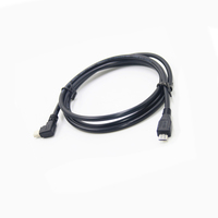 Câble d'alimentation de synchronisation de données OTG à angle de coude personnalisé de 1m USB mini 5 broches mâle à micro USB mâle, vente en gros