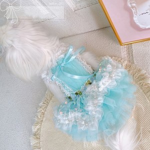Maltés Yorkshire Lolita pequeño <span class=keywords><strong>perro</strong></span> princesa vestido perla pequeña <span class=keywords><strong>raza</strong></span> Bichon Teddy ropa para mascotas - Product Image 3