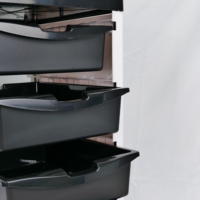 Chariot de salon professionnel en acier inoxydable, 5 niveaux de rangement, 4 roues, design moderne pour salons de beauté, barbiers, salon