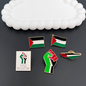 Offerta Speciale Spilla da Bavero in Metallo Smaltato Nichel Nero con Bandiera della Palestina <span class=keywords><strong>per</strong></span> Sciarpa, <span class=keywords><strong>Giacca</strong></span> e Borsa, Regalo di Solidarietà - Product Image 3