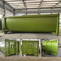 Benne à crochet en acier robuste directe d'usine conteneur de collecte des déchets de construction de 20 mètres pour les machines de traitement des déchets