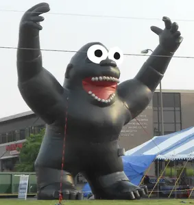 Рекламный гигантский надувной фейерверк Gorilla с большими глазами, надувной фейерверк king kong
