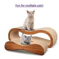 Planche à gratter pour chats en carton ondulé 2-en-1 Arbre à chat et griffoir à double usage