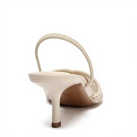 ZA MNG Sandales d'été élégantes à talons fins en maille brodée pour femmes, confortables, à talon compensé, sexy, pour soirées et bals de promo