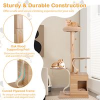 Grand arbre à griffer grimpant moderne de luxe Condo Maison en bois personnalisable avec grattoirs et lit pour chats Usine directe