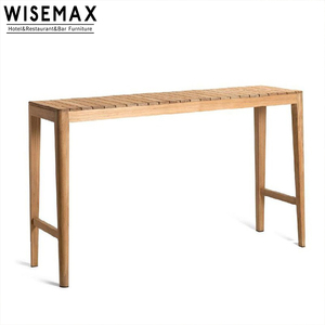 Meilleures ventes de tabourets confortables et luxueux Chaises de <span class=keywords><strong>bar</strong></span> Hôtel 5 étoiles <span class=keywords><strong>en</strong></span> bois de <span class=keywords><strong>teck</strong></span> Salon de jardin <span class=keywords><strong>en</strong></span> plein air Salle à manger Chaises de <span class=keywords><strong>bar</strong></span> tabouret haut - Product Image 4