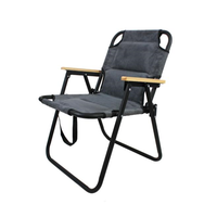 Chaise pliante de directeur en acier à haute teneur en carbone, fauteuil portable d'extérieur avec dossier réglable, léger pour jardin, terrasse, camping