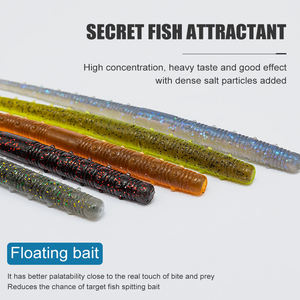 <span class=keywords><strong>BUBBA</strong></span> 8 pièces/sac Leurre souple en silicone pour la pêche en surface 12 cm Flottant Double couleur pour la pêche en lac - Espèces cibles Carpe, Black-bass, Zander, Brochet, Marlin - Product Image 2