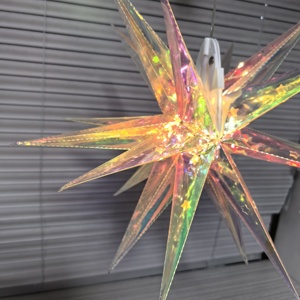 Luces de Cadena LED en Forma de Estrella de Navidad, 35cm, 2 Piezas, Impermeables, Decorativas para Exteriores, Plegables, Estilo Moraviano - Product Image 3