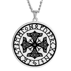 Collar de Acero Inoxidable con Talismán de Protección de Mjolnir, el Martillo de Thor, con las 4 <span class=keywords><strong>Runas</strong></span> y el Runo Algiz, Protección desde Todos los Lados del Mundo - Product Image 5