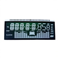 Brillanter TN-Negativ-Display-Segment-LCD-Bildschirm mit schwarzem Rahmen und Siebdruck für Autoradio-Bedienfeld
