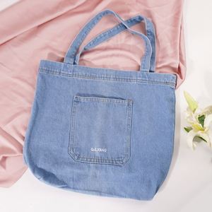 กระเป๋าช้อปปิ้งแบบขายส่ง คุณภาพสูง กระเป๋าผ้าเดนิมหนาทนทาน - Product Image 3