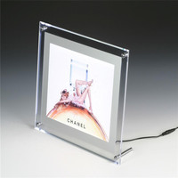 Cadre photo en acrylique transparent avec lumière LED pour la décoration de la maison