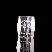 Cubo di Cristallo Personalizzato con Incisione Laser 3D e Stampa UV, Varie Dimensioni, Blocco di Cristallo K9 Trasparente