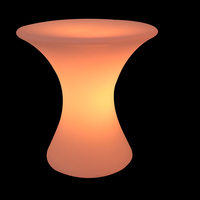 Table de bar extérieure LED lumineuse en plastique rechargeable, design rotomoulé, produits rotomoulés