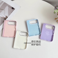 Coque de téléphone pliable en silicone Liquid Wave pour iPhone Duo, protection de l'appareil photo avec charnière magnétique, toucher doux et soyeux, couverture rabattable multicolores