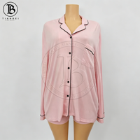 Pyjamas de Noël unisexe 2026 à rayures douces avec boutons, tenues d'intérieur à manches longues pour femmes, col rabattu, mode hiver
