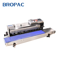 Scelleuse à bande continue BROPAC FRD1000N, machine à sceller les sachets avec rouleau d'encre solide et purge d'azote
