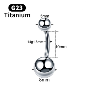 <span class=keywords><strong>Piercing</strong></span> G23 para el ombligo, anillo liso <span class=keywords><strong>de</strong></span> <span class=keywords><strong>titanio</strong></span> <span class=keywords><strong>de</strong></span> 14G con forma <span class=keywords><strong>de</strong></span> Banana y botón para el ombligo - Product Image 3