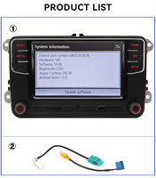 Autoradio VW Golf RCD330 Stéréo à écran tactile avec Android intégré Auto Carplay Multimédia Mirror-Link