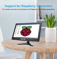 Nouvel écran LCD TFT de bureau VGA BNC AV de 10 pouces avec entrée et haut-parleur intégré pour usage industriel