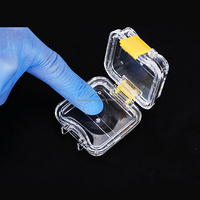 Boîte de livraison de laboratoire dentaire recyclable pour petite membrane de prothèse dentaire et emballage de placage dentaire portable avec film translucide