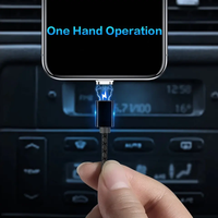Kabel pengisi daya ponsel magnetik, produk populer aksesoris mobil 2024 pengisian cepat Data Magnet untuk iPhone mikro USB C