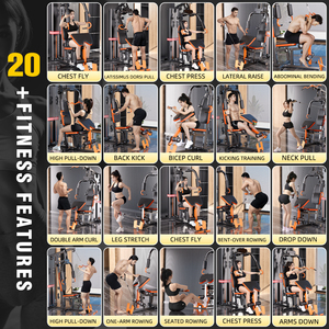 Équipement de fitness, machine d'entraînement multifonctionnelle, équipement d'exercice, salle de sport à domicile, station d'entraînement de force - Product Image 3