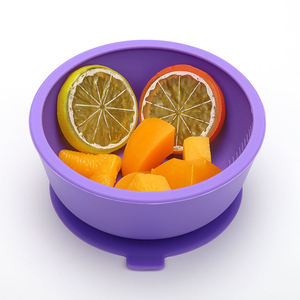 Bol à succion en silicone avec couvercle Bol d'alimentation à forte aspiration de haute qualité Premium - Product Image 2
