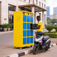 Armoire de remplacement de batteries étanche IP54 à 12 emplacements, échange rapide en 15 secondes, station libre-service 24h/24 pour trottinettes/motos électriques