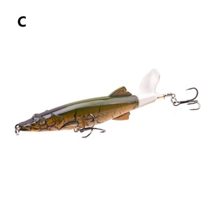 Esche Artificiali in Plastica Dura 13cm/16g, Esca Bionica Galleggiante a Forma di Coccodrillo con Motore a Elica e Motivo a Onde per la Pesca al Dogfish - Product Image 4