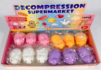 Jouet anti-stress en forme de cochon de dessin animé, jouet à presser pour soulager le stress, jouet de décompression rempli de farine pour enfants