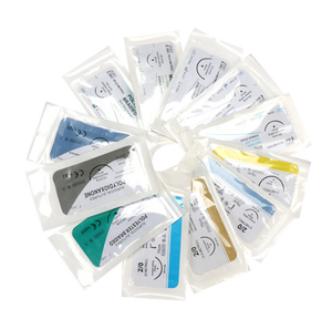 Chất lượng cao dụng cụ phẫu thuật khâu Stapler Đen bện phẫu thuật khâu lụa khâu với kim USP 6/0 - Product Image 1