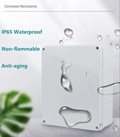 Boîtier de jonction électrique étanche en ABS avec trous ronds prévus, boîtier électronique pour armoire de commande pour projets de câblage