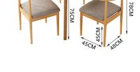 Table à manger ronde en bambou, petite, moderne et simple, table à thé et à café pour balcon d'appartement, chaises incluses, chaises de restaurant