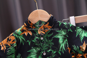Ensemble deux pièces pour garçons D867 : <span class=keywords><strong>T</strong></span>-<span class=keywords><strong>shirt</strong></span> côtelé en coton imprimé à manches courtes et short – Vente en gros transfrontalière - Product Image 2