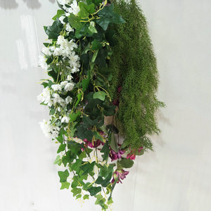 Fleurs artificielles Queyiyi, branche de pin 30cm-100cm, ornement suspendu en caoutchouc souple vert pour la décoration de la maison, de l'hôtel et du bureau - Product Image 2
