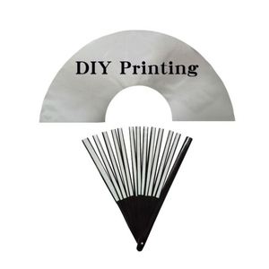 Éventails pliables en papier, tissu, soie, écologiques, avec poignée et baleines en bambou personnalisables, impression de logo, vente en gros - Product Image 1