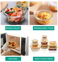 Linuo marque privée boîte à lunch bento micromave sans BPA conteneurs de stockage en verre avec couvercle en bambou