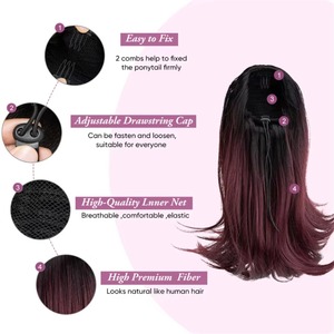 Extensiones <span class=keywords><strong>de</strong></span> Cola <span class=keywords><strong>de</strong></span> Caballo Sintética <span class=keywords><strong>de</strong></span> 14 Pulgadas, Postizo <span class=keywords><strong>de</strong></span> Cabello con Clip, Extensión <span class=keywords><strong>de</strong></span> Cola <span class=keywords><strong>de</strong></span> Caballo Envolvente, Cabello Rizado Natural en Forma <span class=keywords><strong>de</strong></span> C - Product Image 3