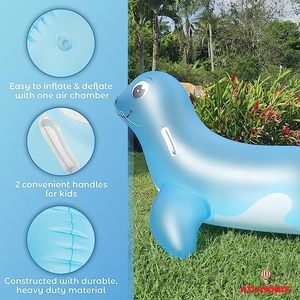 Lớn <span class=keywords><strong>Inflatable</strong></span> Ride-on nước giải trí biển sư tử hồ bơi Float mùa hè nổi bè cho trẻ em an toàn cho bên bãi biển - Product Image 4