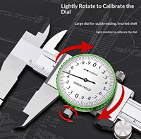 Jeu de calibres à vernier 0-150 mm, calibre numérique à cadran, calibre mécanique, outil de mesure en acier inoxydable haute précision 0,01 mm, vente en gros OEM